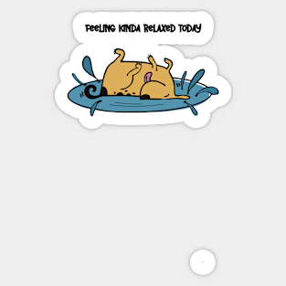 Funny relaxed dog Sticker